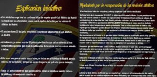 Colectivos del Atleti se unen para decir “¡Basta ya!” a Gil y Cerezo