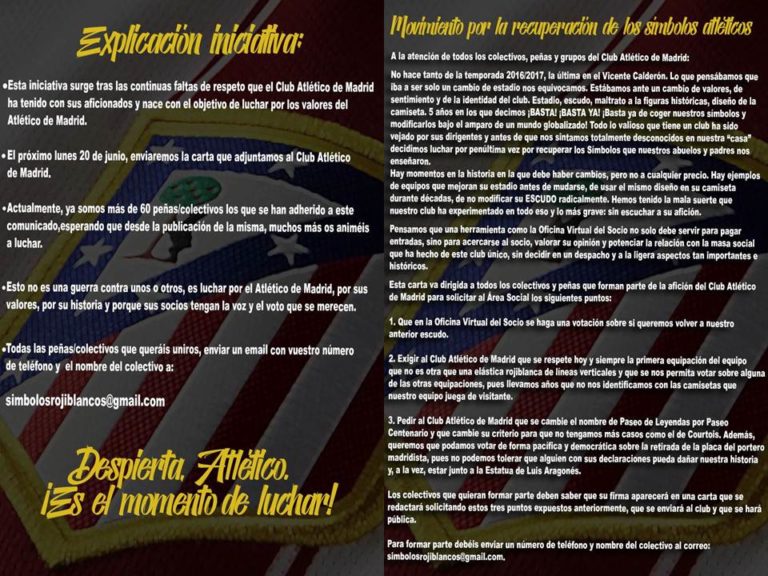 Colectivos del Atleti se unen para decir “¡Basta ya!” a Gil y Cerezo